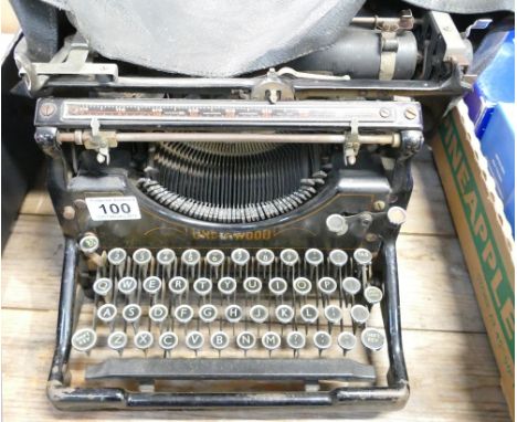Underwood branded 1930's black typewriter