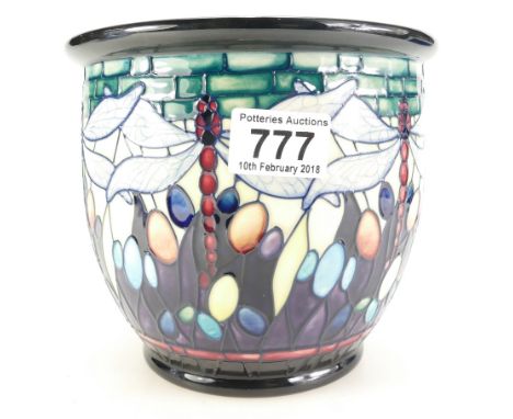 Moorcroft Favrile planter, Rare and hard to find design based on the work of Clare Driscolls for Tiffany. Produced by Nicola 