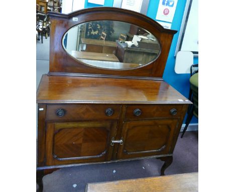 Victorian Mahogany Mirror Back Chiffonier on cabriole legs.
