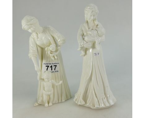 Royal Worcester cream figures Sweet Dreams and First Steps (2)