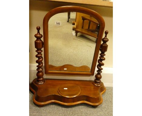 Victorian mahogany swivel bathroom mirror