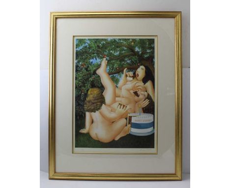 After Beryl Cook (1926-2008) "The Birthday Cake", a proof print signed in pencil, Limited edition 540 of 650, published by Th