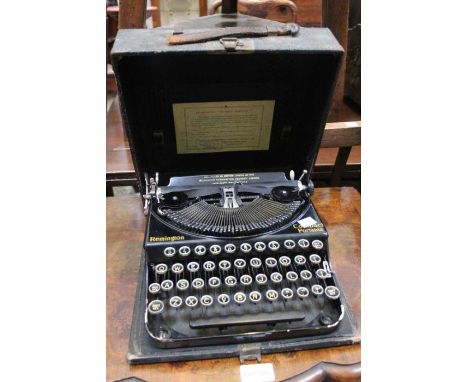 A cased Remington portable typewriter