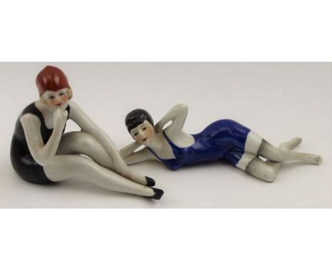 Two Art Deco design ceramic Bathing Beauties