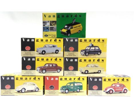 EIGHT 1/43 SCALE VANGUARDS DIECAST MODELS  each mint or near mint and boxed. 