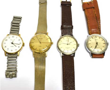 OMEGA, SEAMASTER 600; A GENTLEMAN'S STAINLESS STEEL ROUND WRISTWATCH, CIRCA 1966 cream dial with raised baton numerals, baton