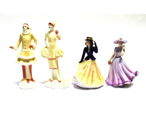 FOUR ROYAL WORCESTER FIGURES:  'KITTY' and 'MOLLY' from the 1920s Vogue Collection, and 'ANNE' and 'ANNABEL' from the Les Pet