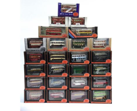 TWENTY-FIVE 1/76 SCALE EXCLUSIVE FIRST EDITIONS MODEL BUSES &amp; COACHES  each mint or near mint and boxed. 