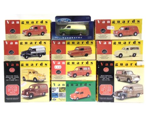 ASSORTED 1/43 SCALE VANGUARDS DIECAST MODELS  including two two-model sets, each mint or near mint and boxed, (10). 