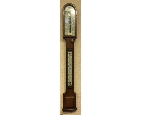 AN OAK CASED ADMIRAL FITZROY STICK BAROMETER  by Negretti &amp; Zambra, 102cm high