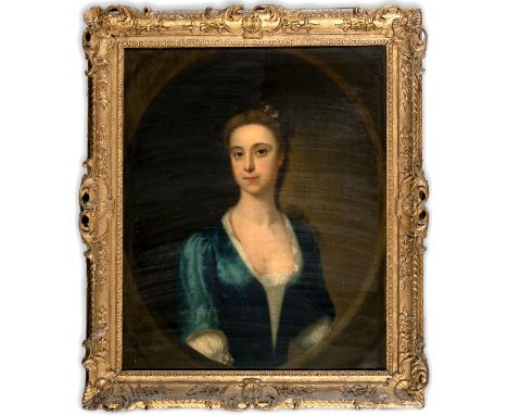 BRITISH SCHOOL (LATE 18TH / EARLY 19TH CENTURY)  Portrait of a young lady,  oil on canvas, unsigned, 74.5cm x 61.5cm.  