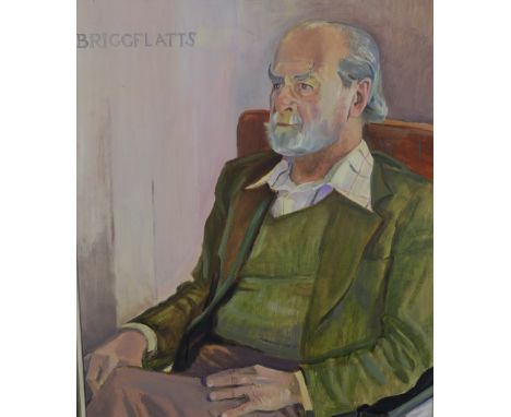 Gommon, 'Briggflatts' half length portrait of a Gent, oil on canvas board, signed and dated July 79, framed 62 x 75cm 