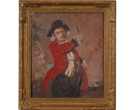 James Brown Gibson (1880-1961). Gilt framed oil on canvas, portrait of an 18th century composer. Signed, 35cm x 30cm. Conditi