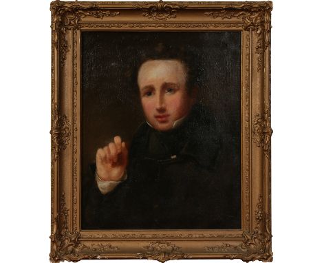 A 19th century gilt framed oil on canvas, portrait of a gentleman, 58cm x 48cm.  Condition Report. To be used as a guide only