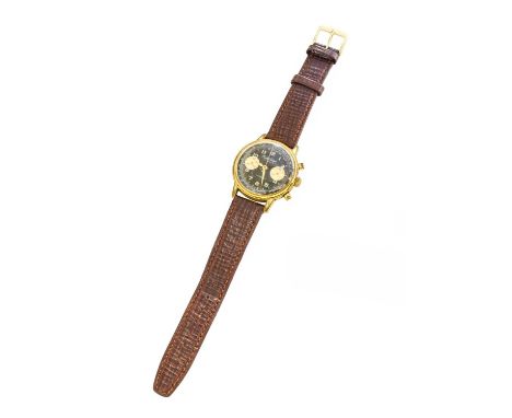 A Plated Chronograph Wristwatch, signed Cristal watch, circa 1950