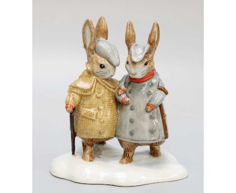 Beswick Beatrix Potter 'Two Gentleman Rabbits', model No. P4210, BP-11a, with boxProvenance: A Private Collection from the So