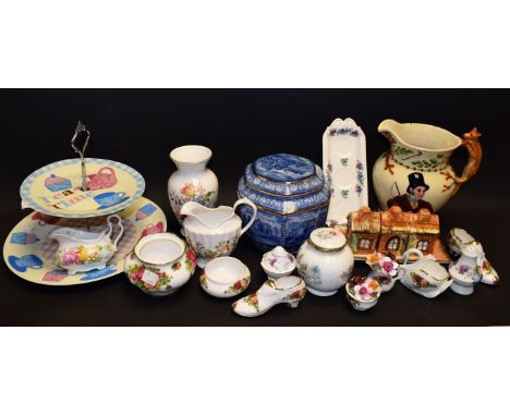 Ceramics - a Wade Ringtons millennium tea caddy; an Aynsley Cottage Garden cream jug; a Cottage Ware cruet; an Aynsley Howard