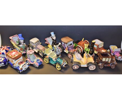 Ceramics - a collection of pottery classic and vintage cars, various