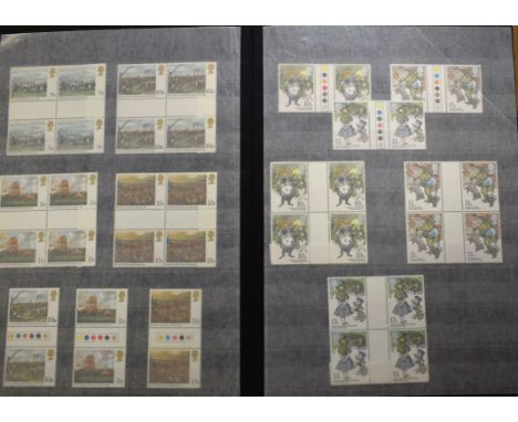 Stamps - stockbook of mint GB with cylinder blocks, traffic light, gutter pairs, etc.