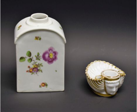 An 18th century Vienna tea caddy; an inkwell (2)