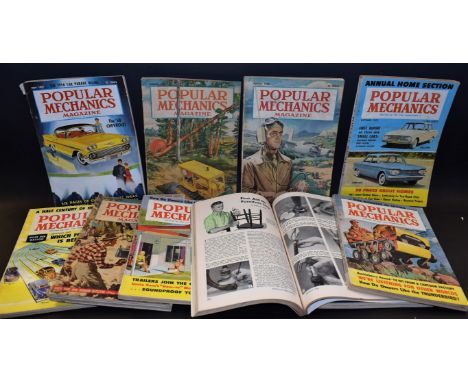 Popular Mechanics Magazines - mid-20th century and later, various, pictorial covers, diagrams and vintage advertising through