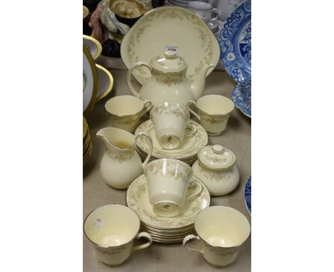 Ceramics - a Royal Doulton Diana Romance collection tea service, to include six cups, saucers, side plates, bread and butter 