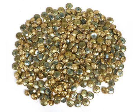 Approximately Two Hundred British Military Buttons, in gilded and bronzed metal, unissued, including Rifle Brigade, Prince Al