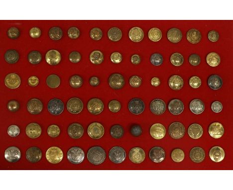 A Collection of Sixty Six Victorian/Early 20th Century British Military Buttons, mainly cavalry regiments, of varying sizes, 