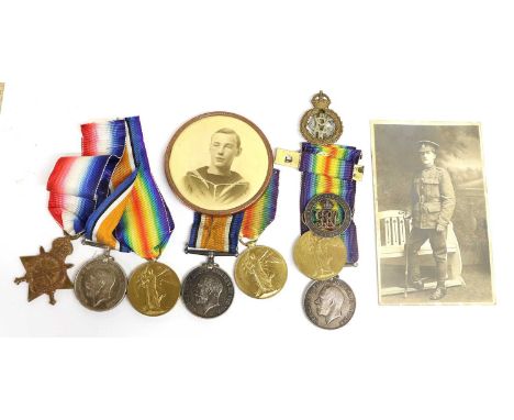 A British War Medal and Victory Medal, awarded to K.32430 H.(Harry) PACEY, STO.2. R.N., who was killed in action 1st March 19