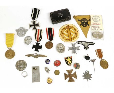 A Quantity of First and Second World War German Medals, including a War Merit Cross, first class, a War Merit Medal, a Wound 