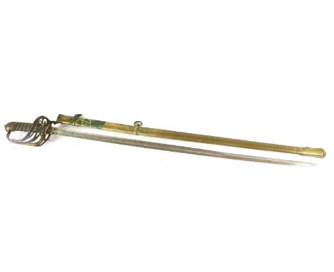 A Victorian 1845 Pattern Infantry Officer's Sword by Henry Wilkinson, Pall Mall, London, the 83.5cm single edge fullered stee