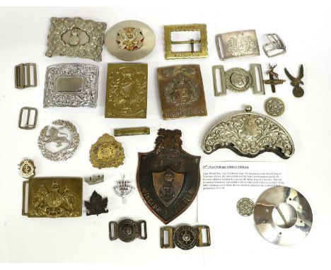 A Victorian Scottish Piper's Buckle, in cast nickel, by Lawrie, Glasgow; also, a similar chromium plated example, a Highland 
