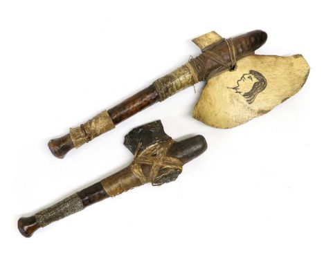 A 19th Century Axe, possibly from the Selk'Nam Peoples of Patagonia or Tierra del Fuego, the blade made from the shoulder bla
