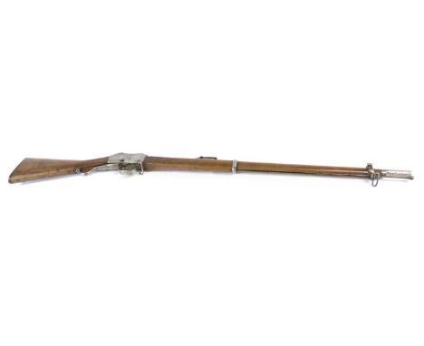 A Victorian Martini-Henry Mk.II .450 Service Rifle, the 84.5cm round barrel with hinged ladder rear sight and various proof m