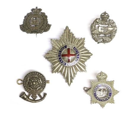 A Victorian Silver Cap Badge to the Suffolk Regiment, the reverse with later brooch fastening, hallmarks for Birmingham 1899;