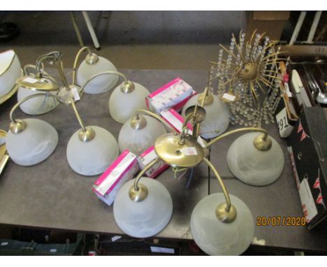 THREE MODERN LIGHT FITTINGS 