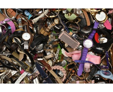 A LARGE QUANTITY OF WRISTWATCHES, ladys, gents and childrens fashion wristwatches, names to include 'Identity, Accurist, Next