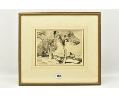 ATTRIBUTED TO SIR FRANK BRANGWYN (1867-1956) 'MOROCCO', a North African scene with figures, no visible signature, attribution