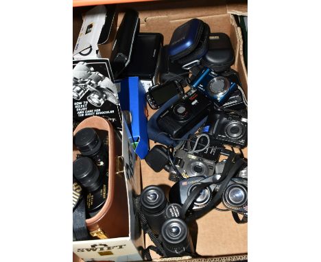 ONE BOX OF ASSORTED CAMERAS AND ELECTRICAL ITEMS, to include a boxed Kodak Easy Share C195 camera, a Canon Sure Shot Telemax,