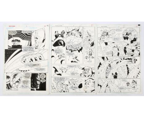 Darkstars: a group of 3 original art pages for the DC comic title by Mitch Byrd and Ken Branch (DC Comics, 1993).This lot fea