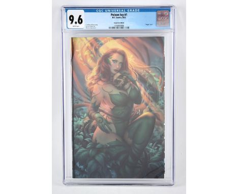 Poison Ivy No. 1 featuring a virgin foil 1:100 retailer incentive cover by Warren Louw, CGC Universal Grade series 9.6 (DC co