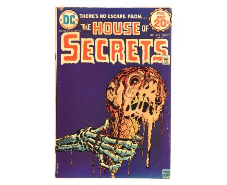 House of Secrets No. 123 featuring a classic bronze age Skeleton and Ice-cream horror cover (DC Comics 1974).Featuring the or