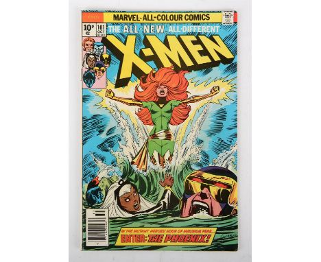 X-Men No. 101 featuring the 1st appearance and origin of Phoenix (Marvel Comics, 1976).Key Marvel and X-Men 1st issue featuri