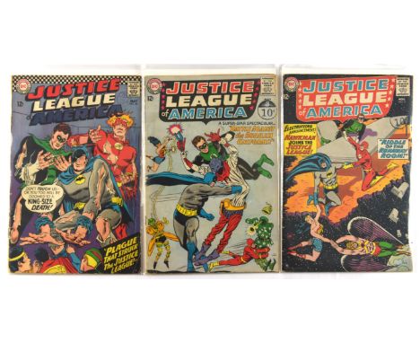 The Justice League of America: a group of 9 early Silver-age issues featuring classic covers and notable issues (DC Comics, 1