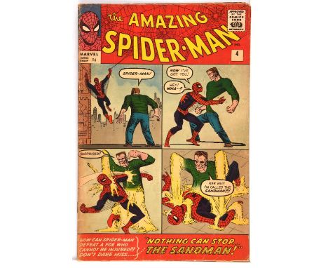 The Amazing Spider-Man No. 4 featuring the 1st appearance of The Sandman (Marvel Comics, 1963). Featuring the 1st appearance 