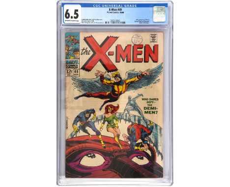 X-Men No. 49 CGC Grade 6.5 featuring 1st appearance of Polaris and Mesmero (Marvel comics, October 1968).1st appearance of Po