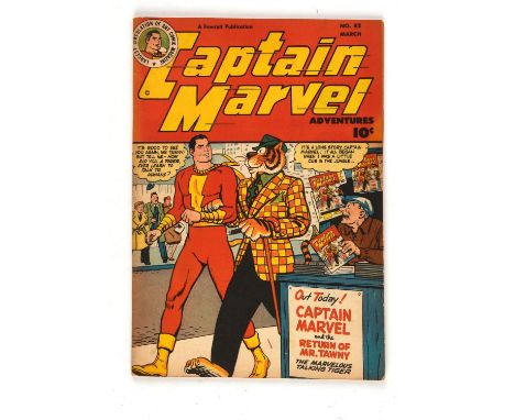 Captain Marvel No. 82: A Rare High-Grade condition Golden-age superhero comic (Fawcett publications, 1948).Captain Marvel, is