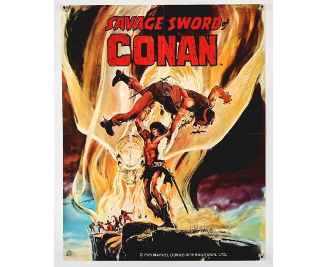 Marvel Comics: a pair of posters (Marvel Comics 1975). This lot features: The Savage Sword of Conan poster 20.5" x 16.5". Pai
