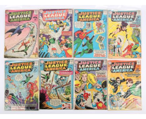 The Justice League of America: a group of 16 issues (DC Comics 1963 onwards).This lot features:Justice league of America (1st