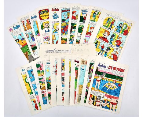 Archie Comics: Archies Pals n Gals No. 104: a full set of 25 original hand-coloured comic colour printers proof pages, colour